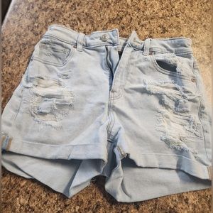 American Eagle washed blue jean short